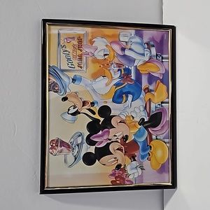Disney Goofy's All Night Soda Shop 8x10 Black Gold Framed Art